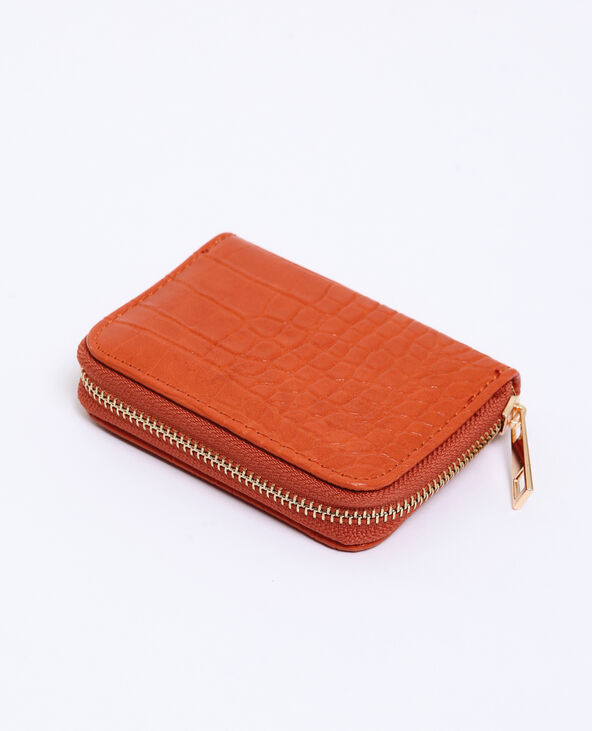 Porte-monnaie croco camel - Pimkie