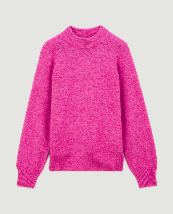 Pull col rond avec laine rose - Pimkie