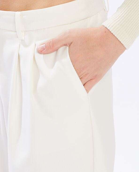 Pantalon pince blanc femme new arrivals