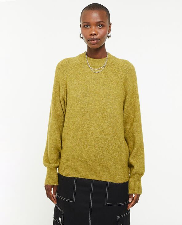 Pull store vert olive