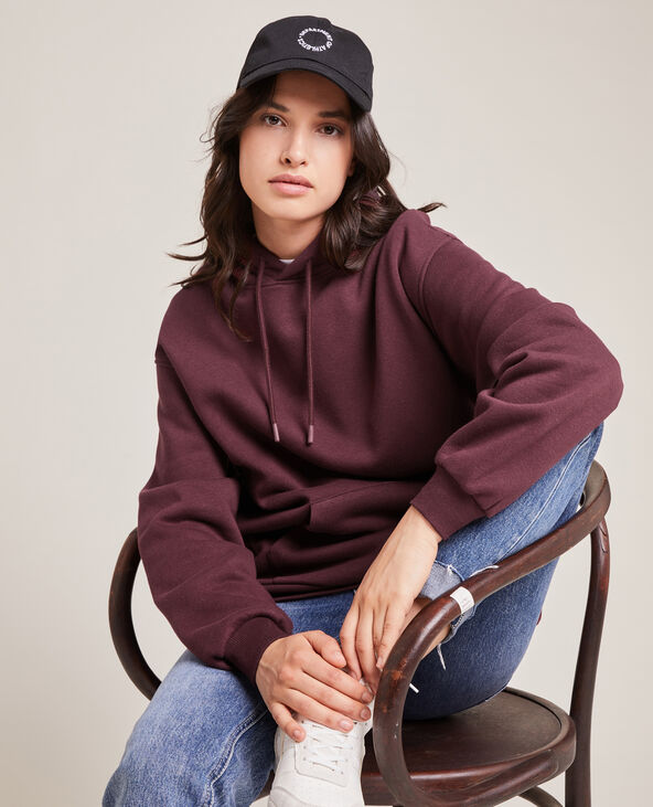 Sweat capuche bordeaux - Pimkie