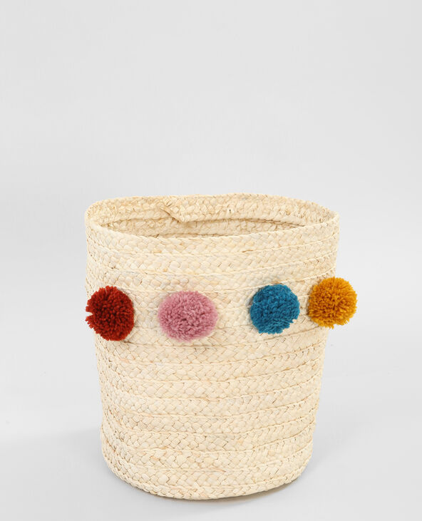 Panier à pompons blanc - Pimkie