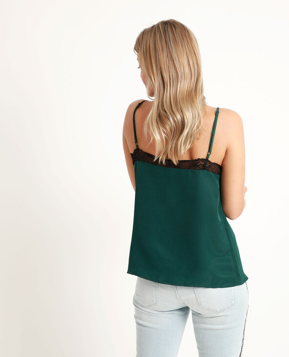 Top dentelle vert foncé - Pimkie