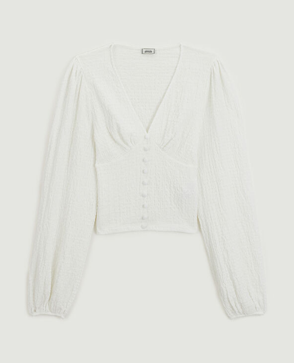 Top manches ballons blanc - Pimkie