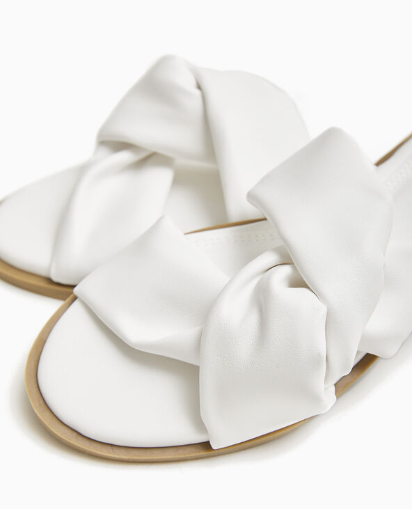 Mules plates avec brides entremêlées blanc - Pimkie