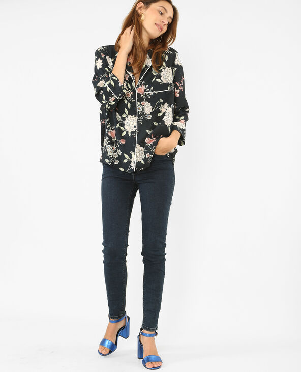 Chemise style pyjama noir - Pimkie