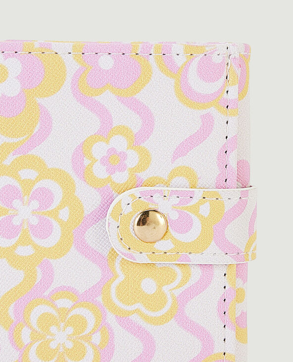 Porte-monnaie motif fleurs rose - Pimkie