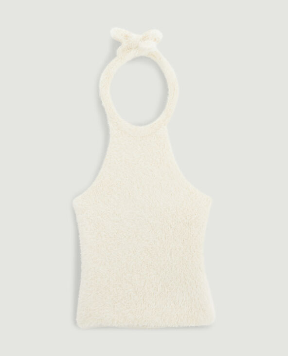 Top dos-nu en maille poilue blanc - Pimkie