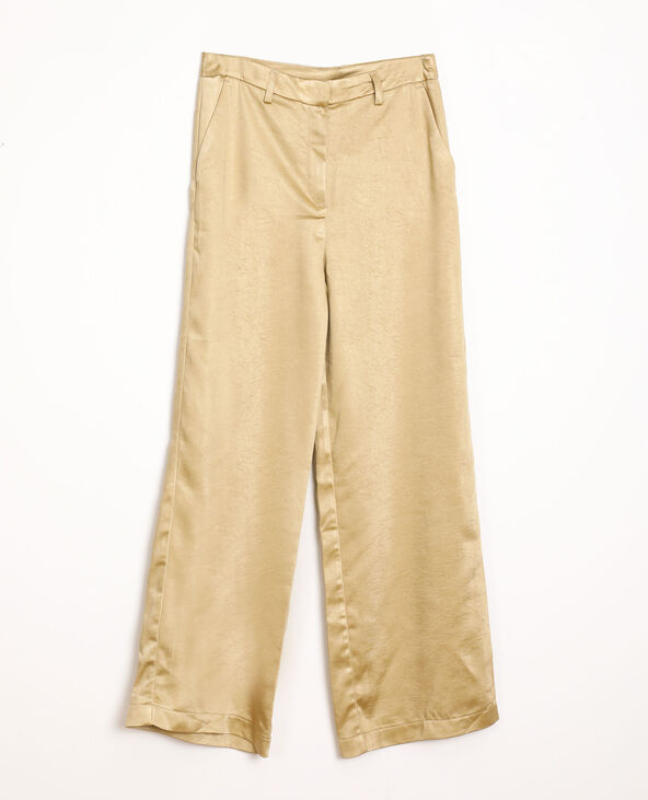 Pantalon large satiné orange - Pimkie
