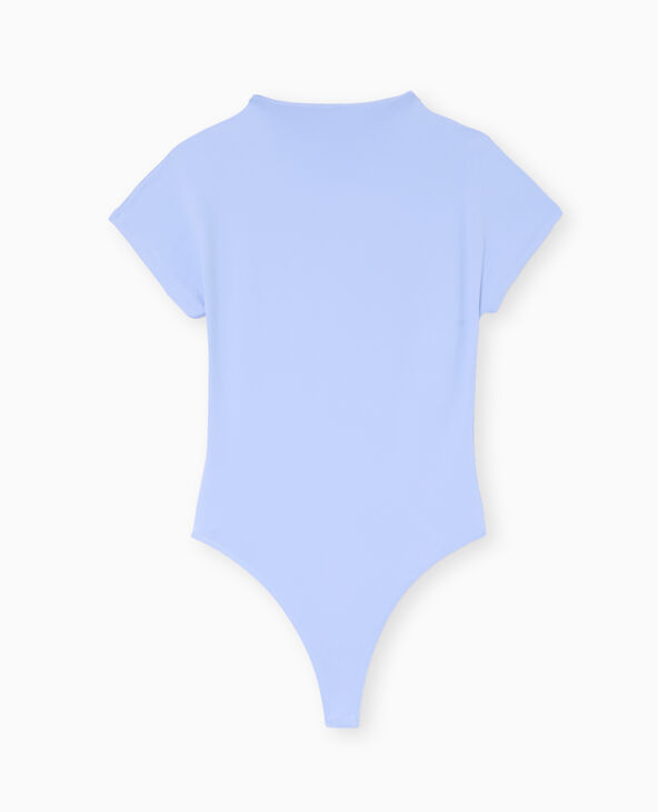 Body manches courtes col montant bleu clair - Pimkie