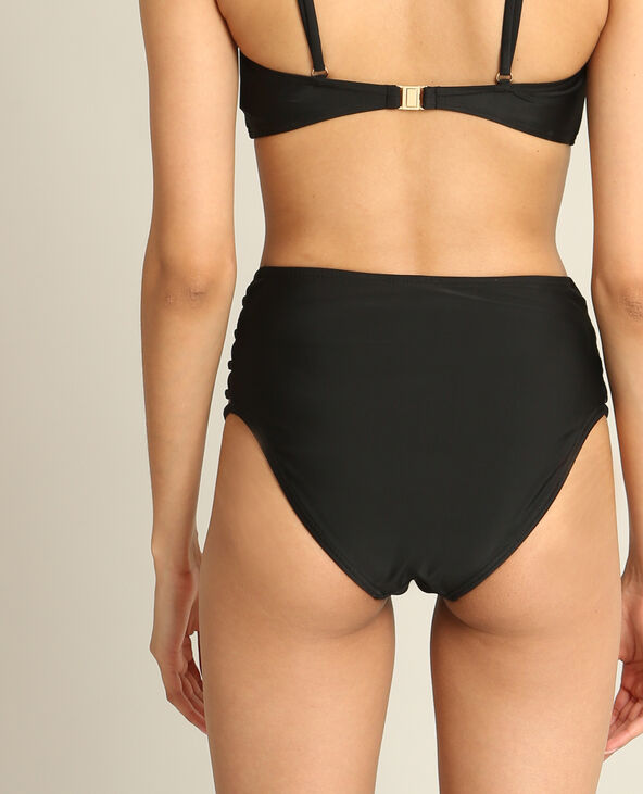 Bas de bikini taille haute noir - Pimkie