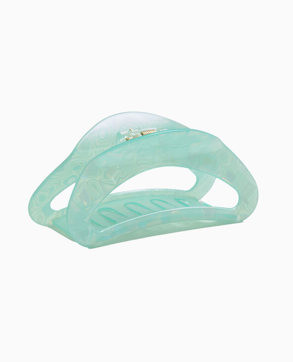 Pince crocodile effet irisé bleu turquoise - Pimkie