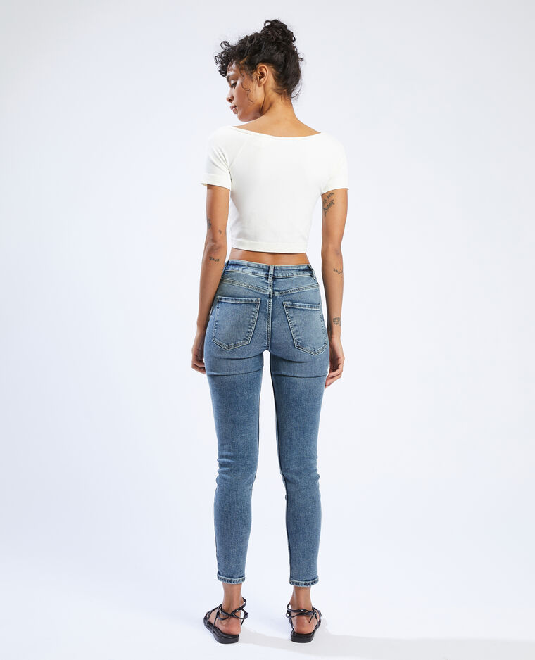 Jean skinny taille haute bleu denim - Pimkie