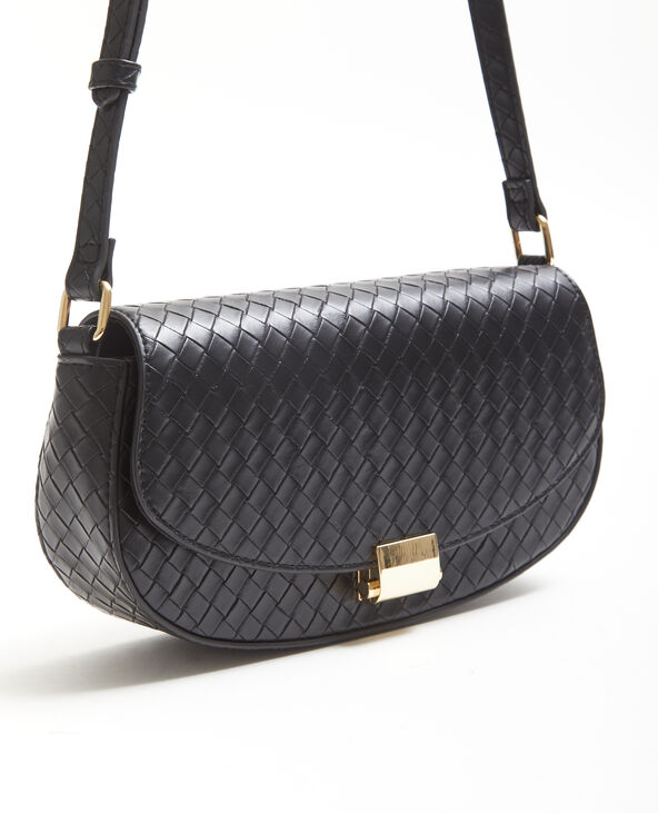 Sac boxy effet tressé noir - Pimkie