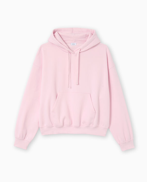 Sweat capuche avec poche devant rose - Pimkie
