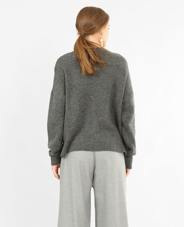 Pull à perles gris chiné - Pimkie