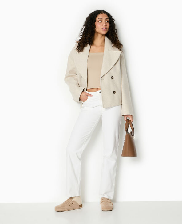 Jean droit taille regular blanc - Pimkie