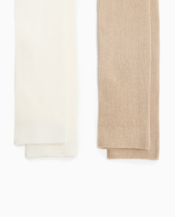 Lot de 2 paires de chaussettes hautes camel - Pimkie