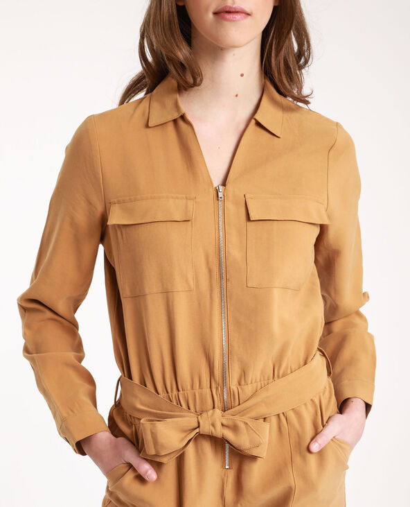 Combi-pantalon à poches camel - Pimkie