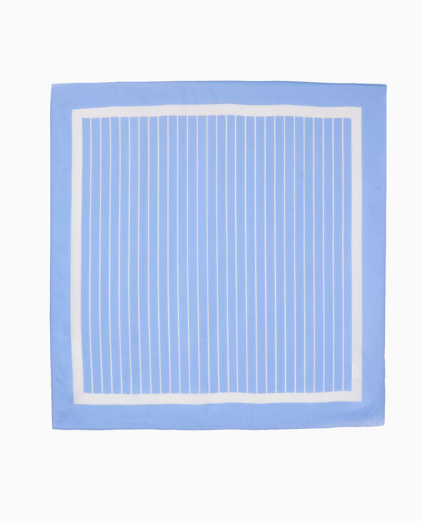 Foulard en tissu satiné rayé bleu clair - Pimkie