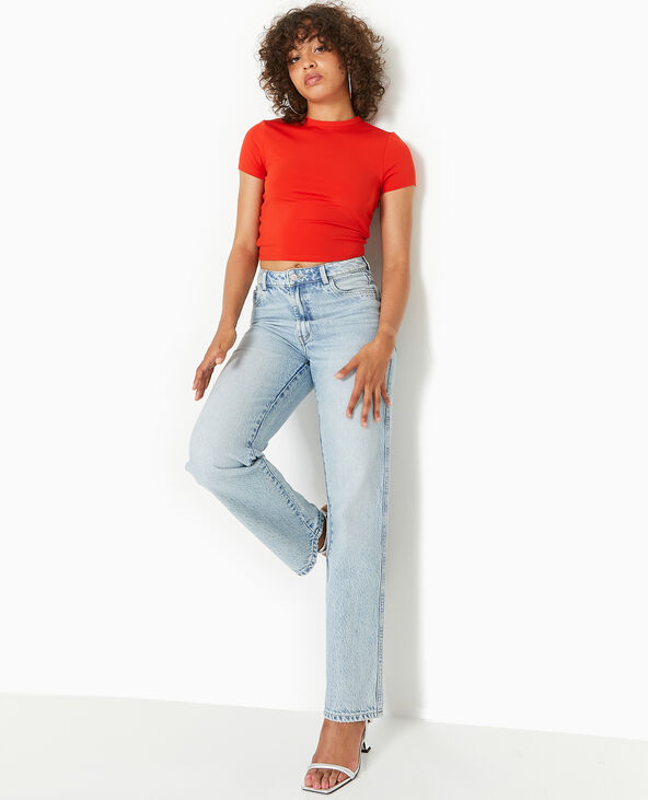 Top dos-nu avec pan twisté rouge - Pimkie