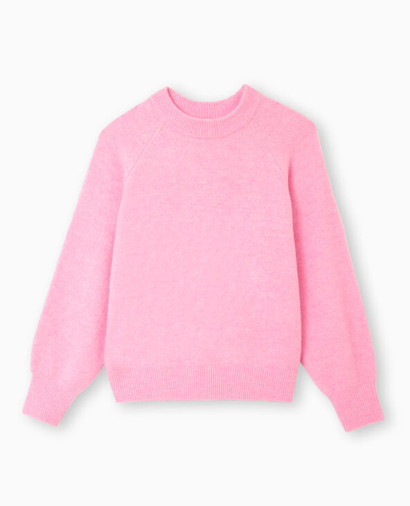 Pull oversize col rond manches raglan rose - Pimkie
