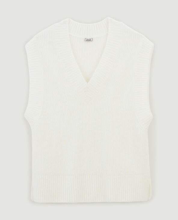 Pull sans manches oversize blanc - Pimkie