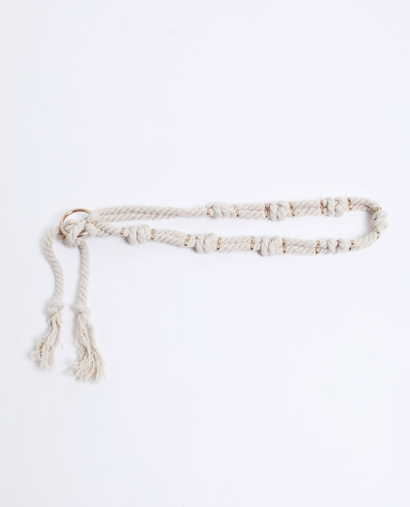 Ceinture en corde beige - Pimkie
