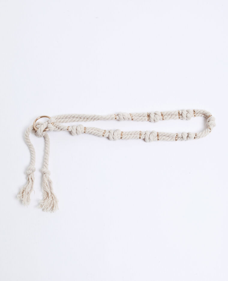 Ceinture en corde beige - Pimkie