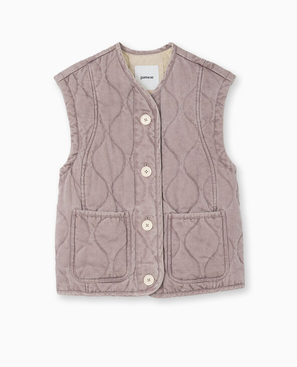 Veste matelassée sans manches violet - Pimkie