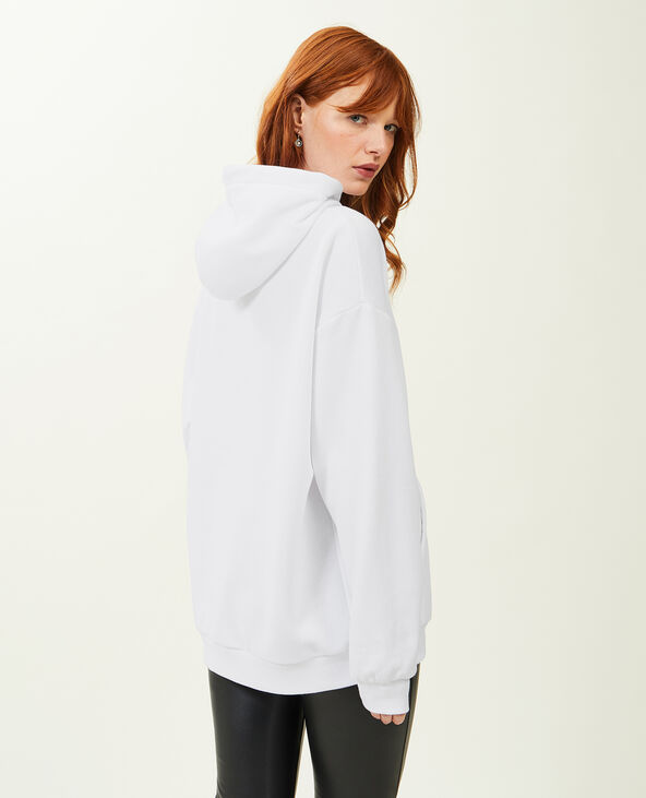 Sweat capuche oversize blanc - Pimkie