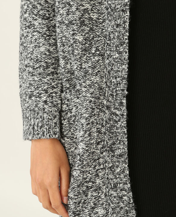 Long gilet chaud gris chiné - Pimkie