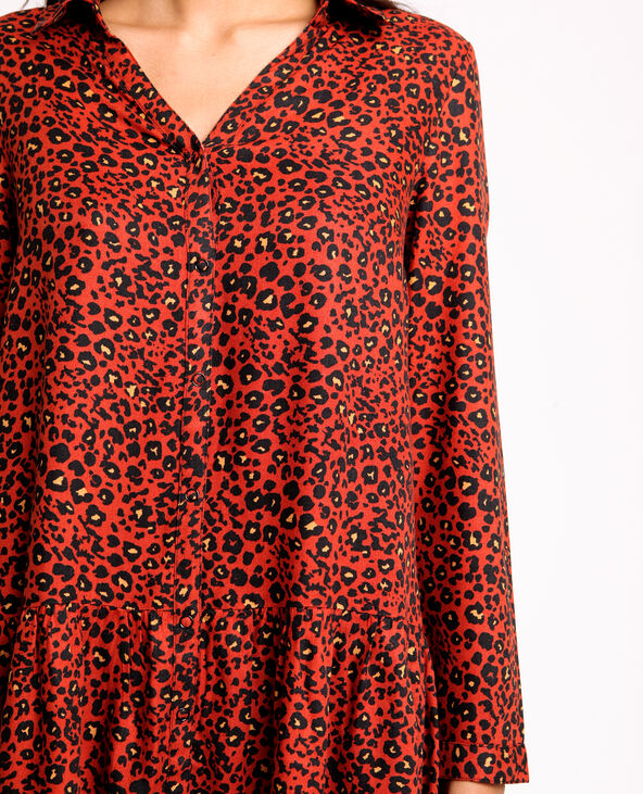 Robe léopard bordeaux - Pimkie