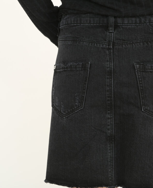 Jupe en jean noir destroy hot sale