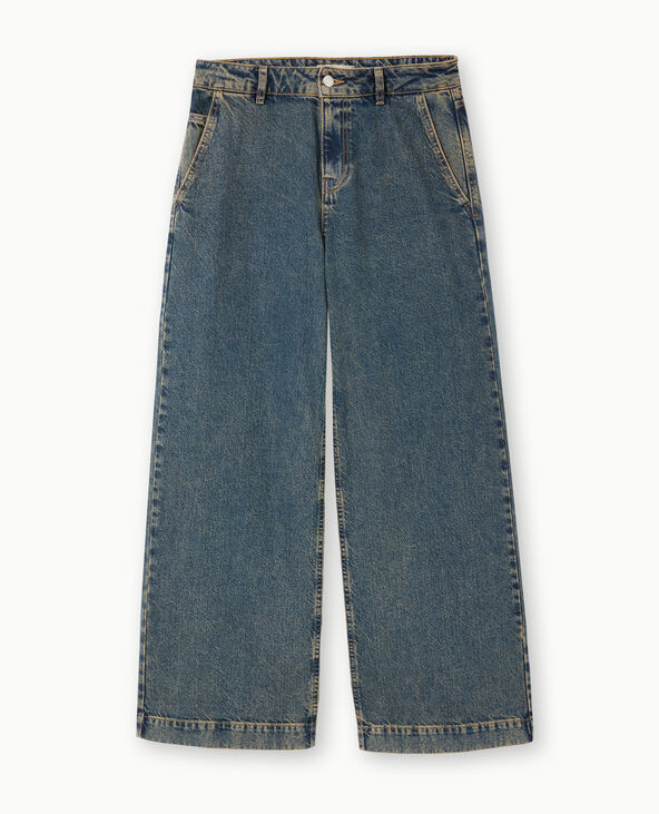 Jean baggy taille regular effet dirty jaune ocre - Pimkie