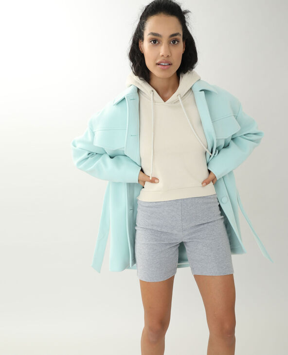 Manteau drap de laine vert de gris - Pimkie