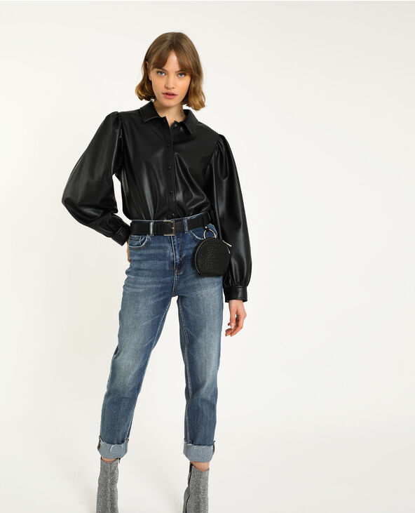 Chemise en simili cuir