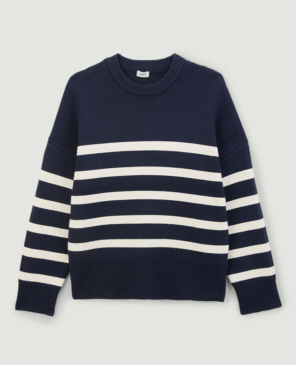 Pull marin en maille bleu marine - Pimkie