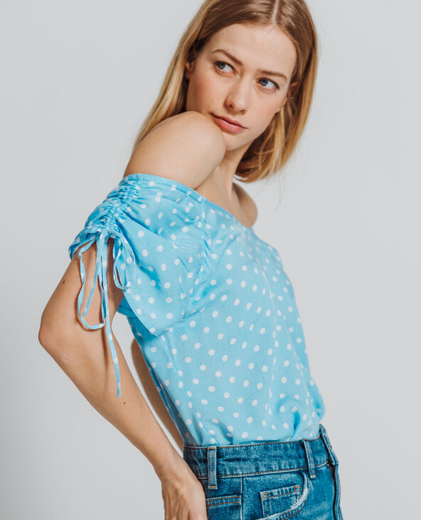 Top à pois bleu - Pimkie