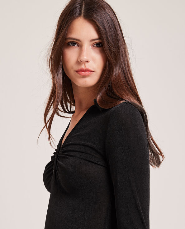 Body manches longues avec col noir - Pimkie