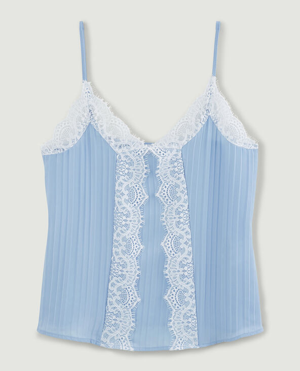 Top dentelle bleu - Pimkie