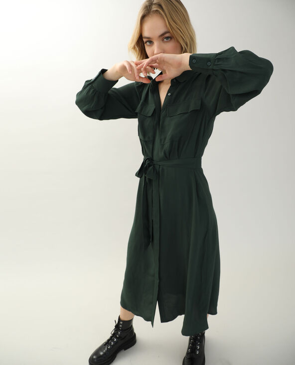 Robe-chemise vert foncé - Pimkie