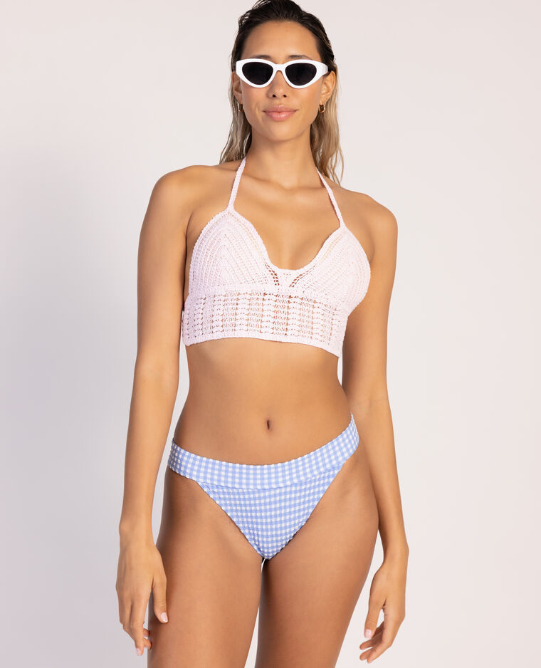 Top dos-nu en crochet lilas - Pimkie