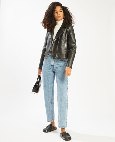 Blouson biker noir - Pimkie