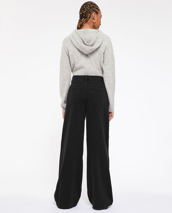 Jean wide taille haute noir - Pimkie