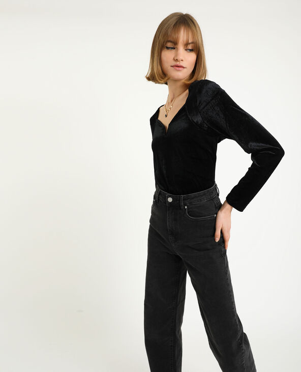 Top velours noir - Pimkie