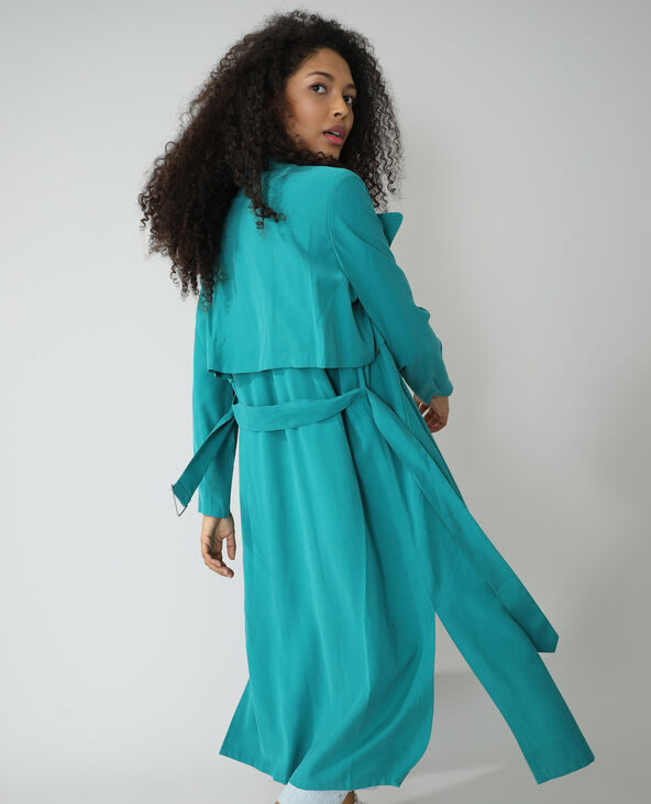 Trench long vert émeraude - Pimkie