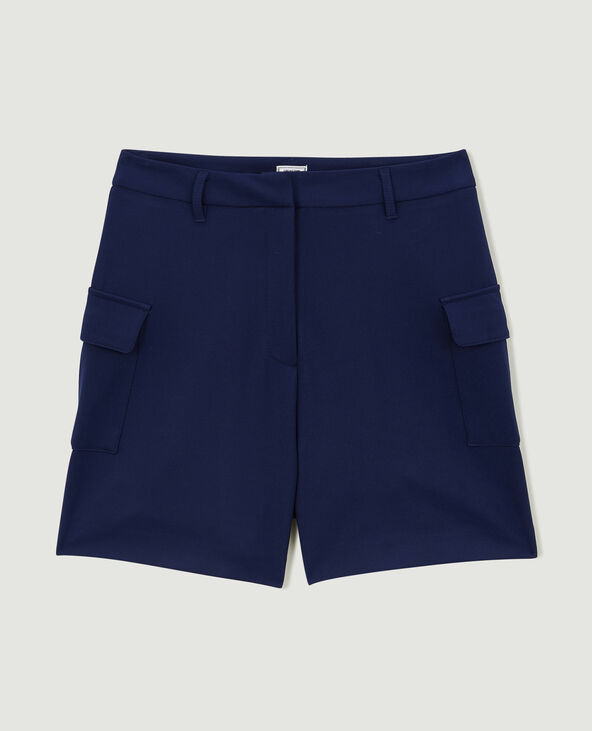 Short taille haute avec poches plaquées bleu marine - Pimkie