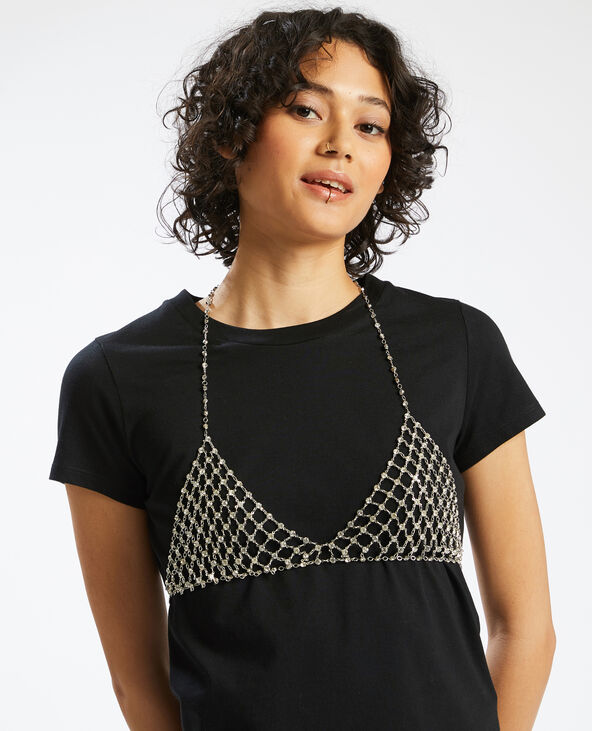 Brassière en strass doré - Pimkie