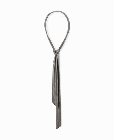 Foulard fin en tissu métallisé argenté - Pimkie